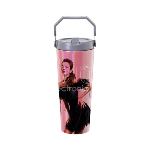 24 oz. Sublimation Neon Color Stainless Steel Coffee Cup with Handle