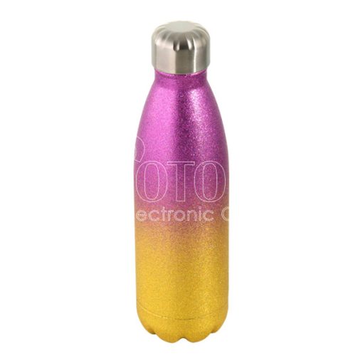 500 ml Sublimation Glitter Stainless Steel Cola-Shaped Water Bottle (in Gradient Colors)
