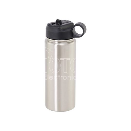 550 ml Sublimation Stainless Steel Sports Vacuum Bottle with Built-in Straw and Finger Loop Handle