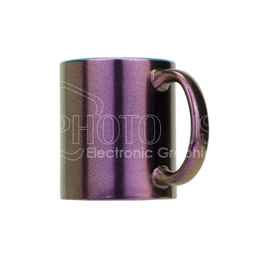 11 oz. Sublimation Neon Glow Paint Two-Tone Mug (Purple Outside)