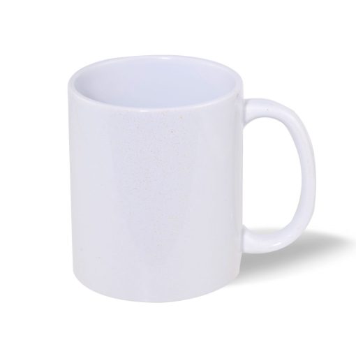 11 oz. Sublimation White Glitter Mug