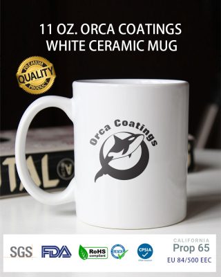SGS orcacoatings 11 oz ceramic white Mug