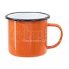 12 oz. Colored Enamel Mugs w Black Rim orange