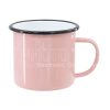 12 oz. Colored Enamel Mugs w Black Rim pink 2