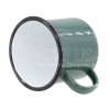 12 oz. Colored Enamel Mugs w Black Rim sage green 1