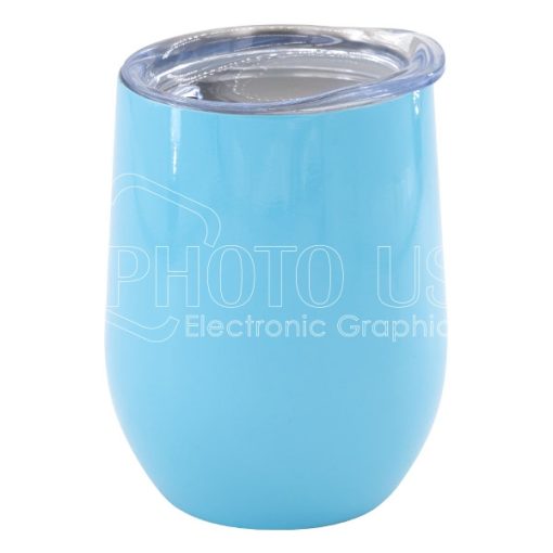12 oz. Colored Stainless Steel Stemless Wine Cup blue 1