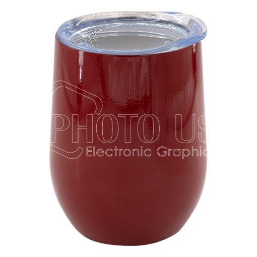 12 oz. Colored Stainless Steel Stemless Wine Cup red