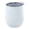 12 oz. Colored Stainless Steel Stemless Wine Cup white