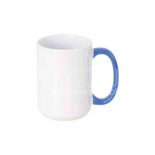 15 oz. Sublimation Ceramic Mug with Colored Handle