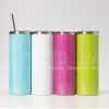 20 oz. Sublimation Pearl Paint Stainless Steel Skinny Tumbler with Lid and Straw A