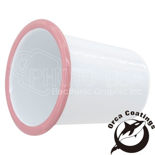 310 ml Tapered Enamel Cups w Colored Rim pink 1