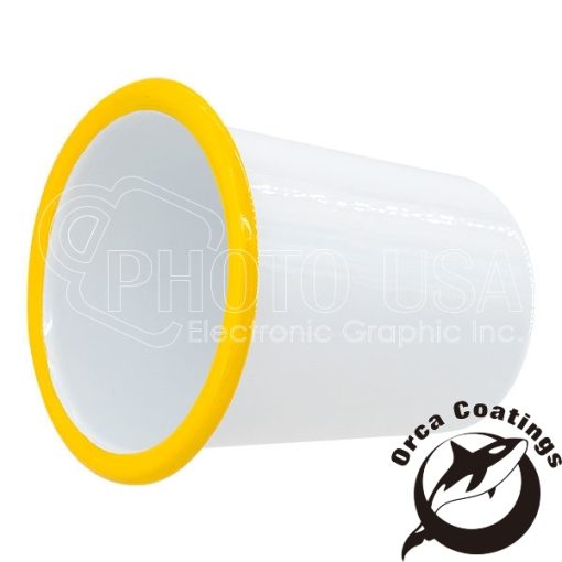 310 ml Tapered Enamel Cups w Colored Rim yellow 1