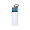 500 ml Sublimation Aluminum Sports Water Bottle with Colored Flip-Top Lid