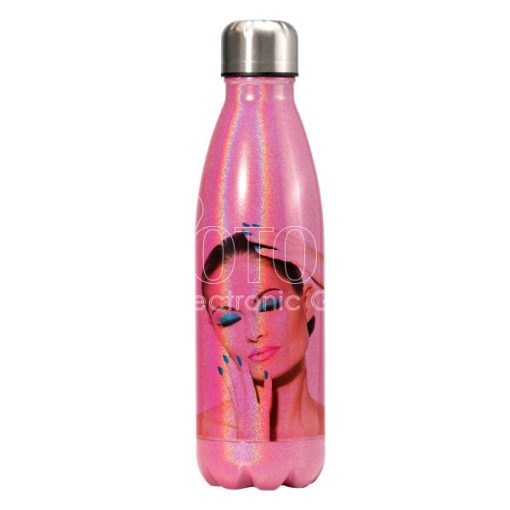 500 ml Sublimation Pearl Paint Stainless Steel Cola Shaped Water Bottle pink 0