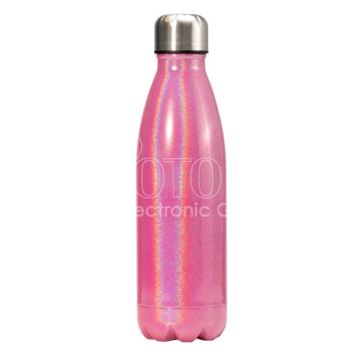 500 ml Sublimation Pearl Paint Stainless Steel Cola Shaped Water Bottle pink
