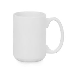 15 oz White Ceramic Mug