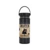 550 ml Sublimation Black Stainless Steel Powder Coated Water Bottle with White Patch