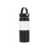550 ml Sublimation Black Stainless Steel Powder Coated Water Bottle with White Patch