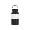 750 ml Sublimation Black Stainless Steel Powder Coated Water Bottle with White Patch