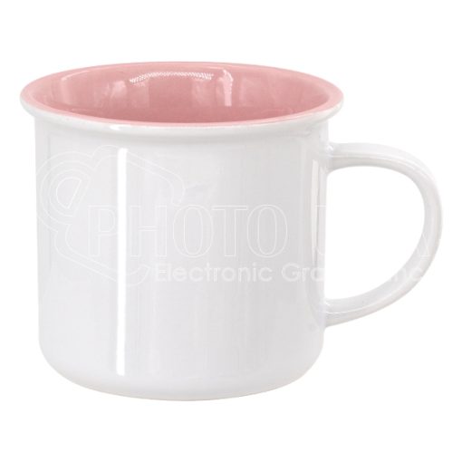 8 oz. Two Tone Ceramic Enamel Mug pink