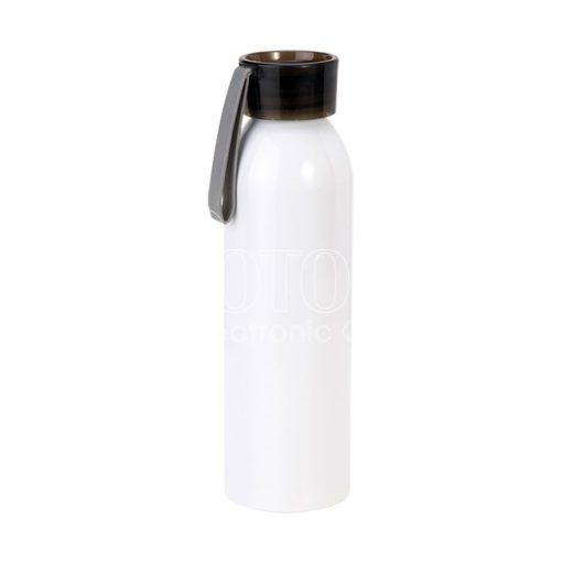 650 ml Sublimation Aluminum Sports Water Bottle with Colored Lid and Rubber Handle