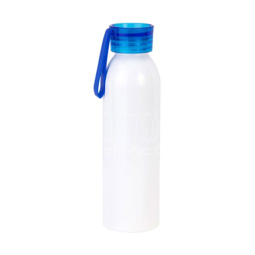 650 ml Sublimation Aluminum Sports Water Bottle with Colored Lid and Rubber Handle