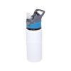 600 ml Sublimation Aluminum Sports Water Bottle with Colored Flip-Top Lid
