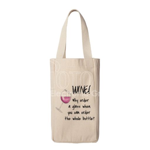 Canvas Wine Bottle Tote Bag 1 3