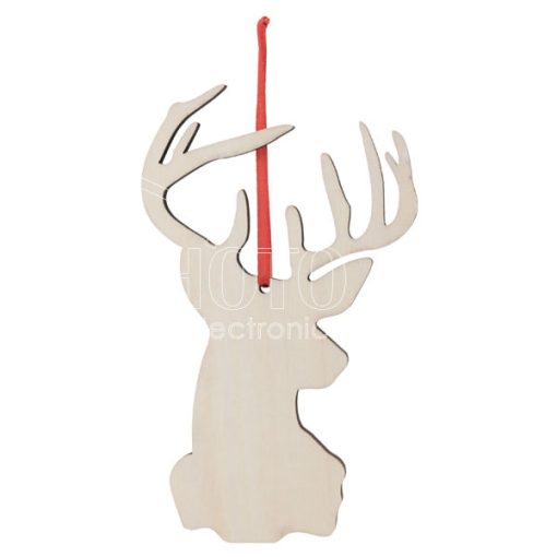 Christmas Deer Shaped Wooden Pendant 600 1 1