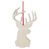 Christmas Deer Shaped Wooden Pendant 600 1