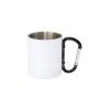 8 oz. Sublimation White Stainless Steel Carabiner Camping Mug