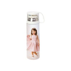 500 ml Sublimation Portable Stainless Steel Vacuum Bottle with Cup Cap