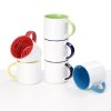 Coffee cup with colored handle600 9 3