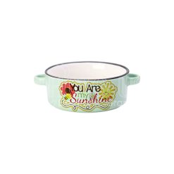 10 oz. Sublimation Colored New Bone China Bowl with Two Handles
