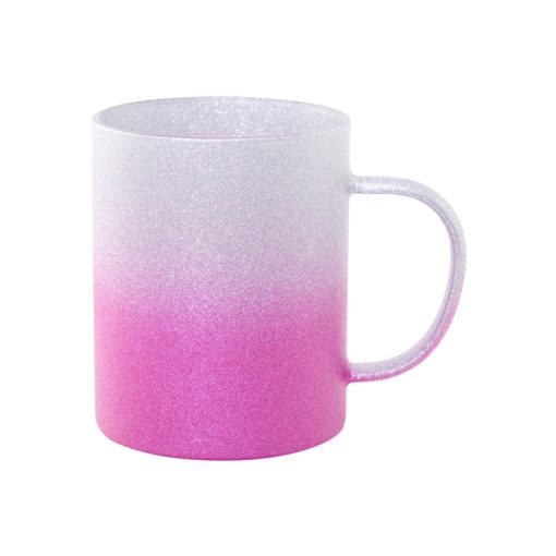 Sublimation Colored Glitter Glass Mug (in Gradient Colors)