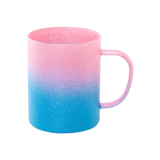 Sublimation Colored Glitter Glass Mug (in Gradient Colors)