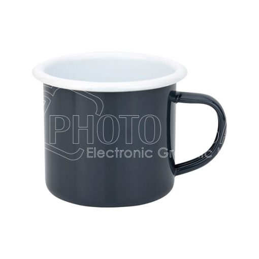 Colored enamel mug black 600 1 1