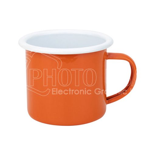 Colored enamel mug orange600 1