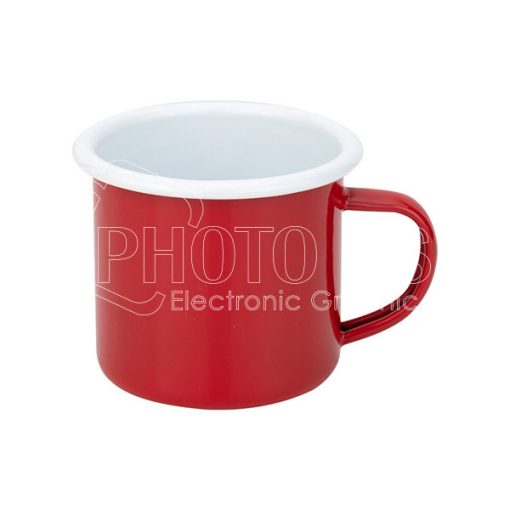 Colored enamel mug red 600 1