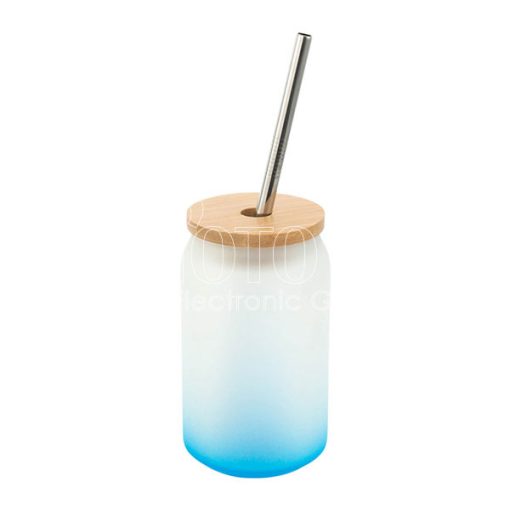Colored glass straw mug 600 2 1