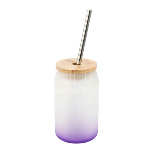 Colored glass straw mug 600 7 3