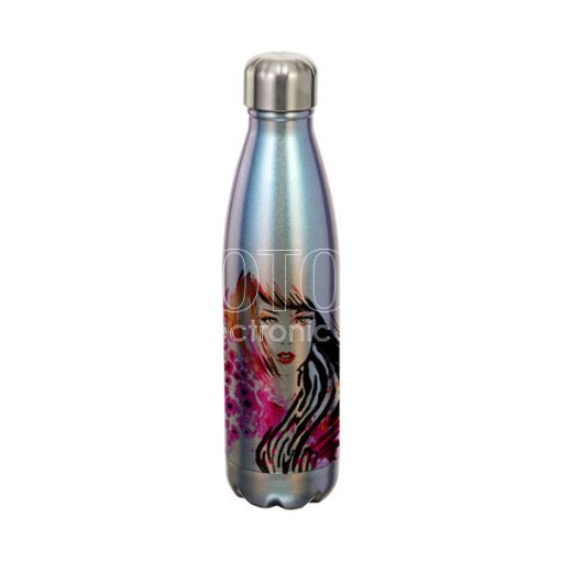 500 ml Sublimation Neon Glow Paint Glitter Stainless Steel Cola-Shaped Water Bottle