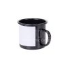 18 oz. Sublimation Black Enamel Mug with White Patch