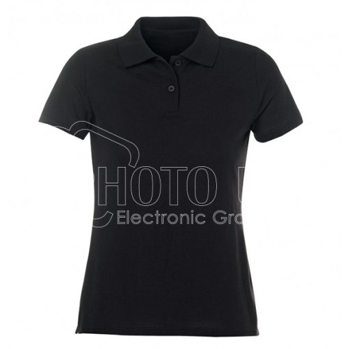 Female Polo T shirt black
