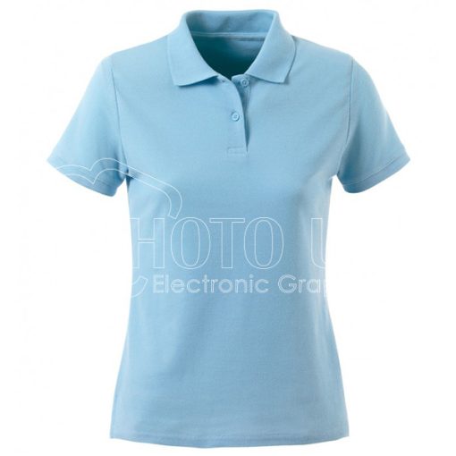 Female Polo T shirt light blue