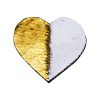 Flip Sequin Adhesive heart goldwhite 1