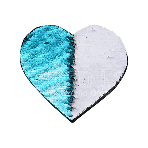 Flip Sequin Adhesive heart light bluewhite