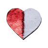 Flip Sequin Adhesive heart redwhite