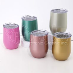 12 oz. Sublimation Colored Stainless Steel Stemless Wine Cup