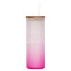 15 oz. Sublimation Colored Glass Skinny Tumbler with Straw